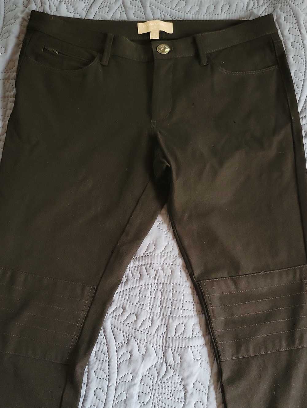 Banana Republic Sloan Fit Moto Style Black Jeans